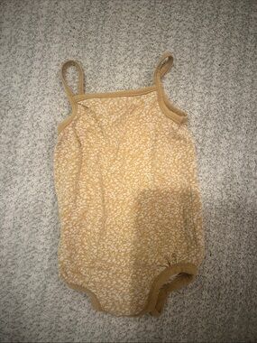 H&M Yellow Floral Strap One-Piece Bodysuit